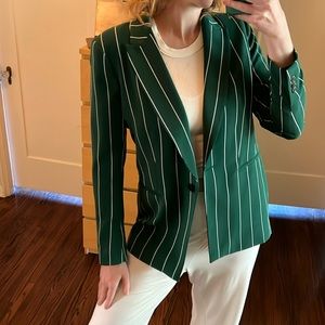 Green Pinstripe Blazer